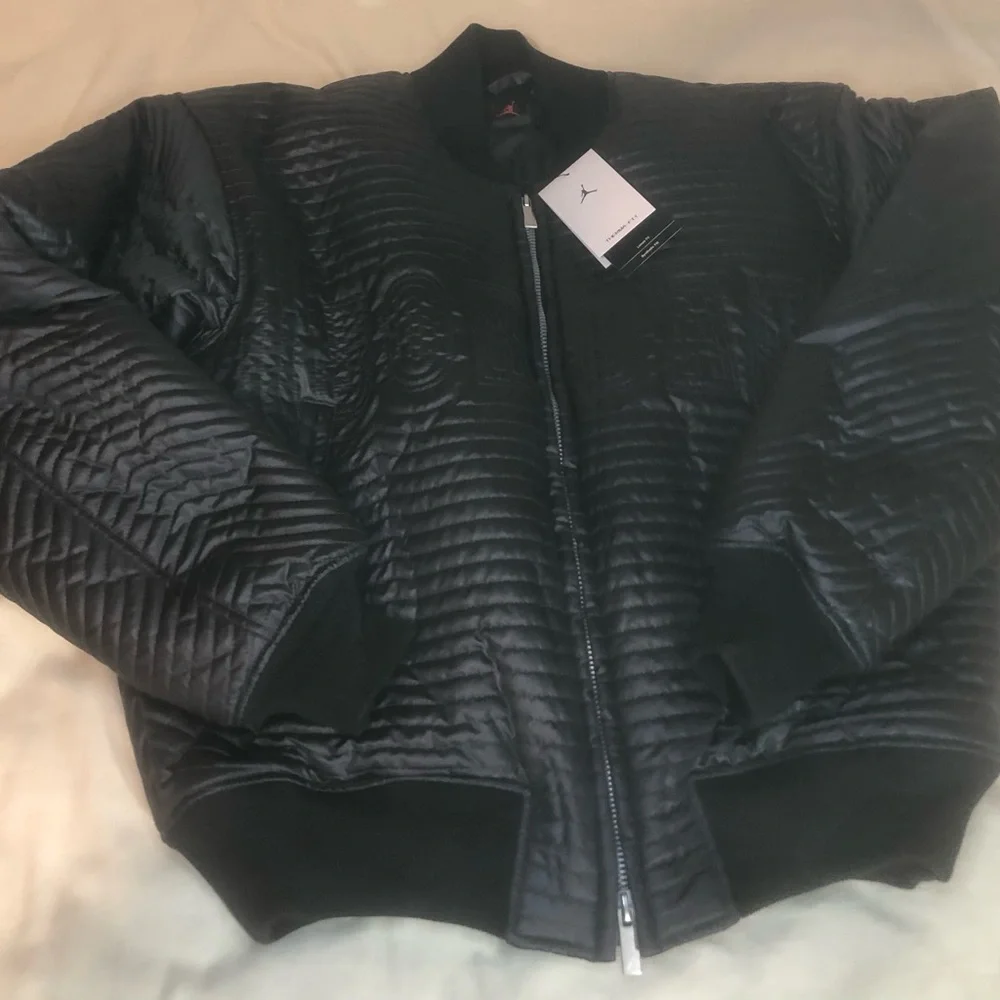 Jordan Flight Varsity Full-Zip Quilted Jacket Black Full-Zip II5324-010 Size S